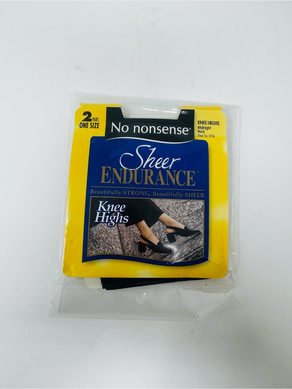 Vintage No nonsense Sheer Endurance Knee Highs - Black